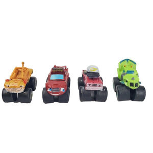 Monster Machine Truck Lot of 4 Boy's Mini Multi-Color Collectible Toy Faces
